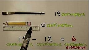 2nd Grade Math 9.7, Measure and Compare Lengths in Centimeters