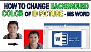 HOW TO CHANGE BACKGROUND COLOR OF ID PICTURE, FOR BEGINNERS IN 2021