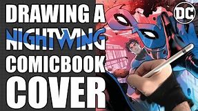 Drawing a cover variant for Nightwing issue #105 by DC Comics | Digital Art Process | Procreate