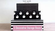 Kate Spade Decorative Storage Boxes, Set of 3