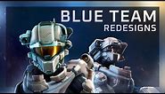 Redesigning BLUE TEAM | How their Helmets might look in Halo Infinite