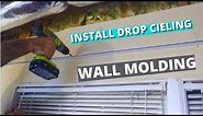 How To Install Drop Ceiling Wall Molding - Acoustical Wall Angle