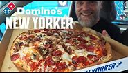 New Domino's 16" New Yorker Pizza Review - THE BIG PEPPERONI, SAUSAGE & MUSHROOM