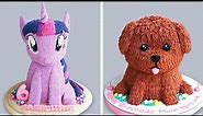 Oddly Satisfying Rainbow Unicorn Cake Decorating Ideas | Perfect Colorful Cake Tutorials