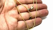 10k Yellow Gold Adjustable Wheat Link Chain Necklace, 1.0mm, 22