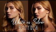 White vs Silver Beauty Dish - Which should you use?