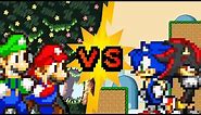 Mario and Luigi VS Sonic and Shadow (Part 2/2) - Sprite animation