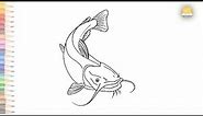 Catfish drawing easy way | How to draw A Catfish step by step | Draw A Catfish | Outline drawings