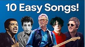 10 Iconic & Easy Guitar Songs for Beginners (at multiple levels)