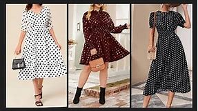 women's polka dot print dress design ideas - polka dot dress design