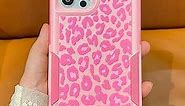 for iPhone 12 Pro Max Case Pink Leopard Cheetah Print, Heavy Duty Tough Rugged Full Body Protection Shockproof Protective Women Girls Case for iPhone 12 Pro Max 6.7'' 2020