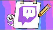 How to draw the Twitch Logo