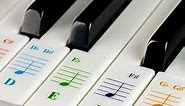 Piano Keyboard Stickers for 88/76/61/54/49/37 Key Large Letter Piano Stickers for Learning, Removable Piano Keyboard Letters, Notes Label for Beginners and Kids, Made in USA
