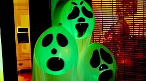 DIY Halloween Ghost Glow Balloons - Yard Decorations! Indoor Halloween Decorations 2019