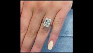 5 carat Radiant Cut Diamond Solitaire Engagement Ring
