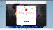How to download and install Firefox web browser in Windows 11 from Microsoft App Store.