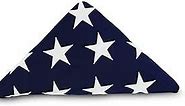 Pre-Folded American Flags for Flag Display Cases - American made flags and hand folded by veterans. 3' x 5'