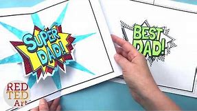 3D Best Dad Pop Up Card Printable DIY Father's Day Cards