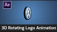 3D Rotating Logo Animation - After Effect Simple Tutorial