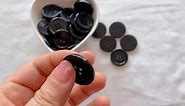 25mm 1 inch Black Buttons Sewing Accessories Craft DIY