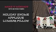 Gnome Applique Lumbar Pillow