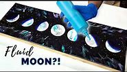 MOON Art NEW Way! 🌒 Love it! Must Try Step-by-Step Acrylic Pour Painting | Abstract Space Art