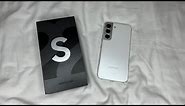 Unboxed : Samsung Galaxy S22 128 GB (Phantom White) & Accessories + First Boot-Up