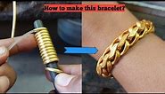 How to make a bracelet using plastic || 24k gold bracelet is made