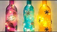 DIY Bottle Art - Quick And Easy Decorated Light Up Bottles