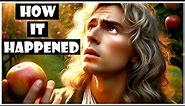 😲THE ISAAC NEWTON STORY OF THE FALLING APPLE 🍎😲 #history