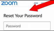 How to Reset Zoom Password if You Forgot Your Password