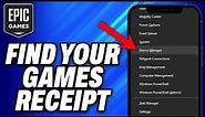How To Find Your Epic Games Receipt (2024) - Easy Fix