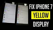 iphone 7 yellow display quick fix ,اصلاح مشكلة الشاشة الصفراء في ايفون 7