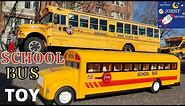 Johny Unboxes Motorized School Bus Toy & Finds Real School Bus Outside