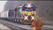 CSX Train Goes Over Blocked Crossing! Also: CSX Shave And a Hair Cut 2 Bits, NS Freight Train + More