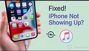 How to Fix iPhone Not Showing Up in iTunes (4 Ways)