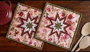 How To Make a Folded Star Squared Hot Pad from Plum Easy Patterns | a Shabby Fabrics Tutorial