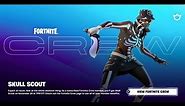 DECEMBER FORTNITE CREW PACK SKULL SCOUT ALL EDIT STYLES AND HOW TO UNLOCK COSMIC GALAXY STYLE , 2023
