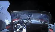 SpaceX streams video of Tesla Roadster floating through space
