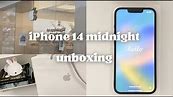iPhone 14 midnight unboxing 📱