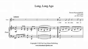 Long, Long Ago - Sheet Music