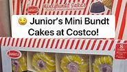 🤤 Junior’s Mini Bundt Cakes at Costco! This includes 8 cakes, four each of chocolate fudge and lemon raspberry! They look AMAZING and are the perfect size to indulge on without guilt! 👏🏼 ($12.99) #costco #bundtcake #dessert