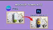 How to create smart object mockup template ? Convert Canva png mockup to smart object mockup.