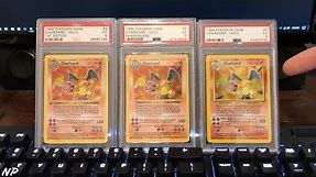 Difference in 1st Edition, Shadowless & Base Set Charizard Cards