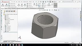 Solidworks Tutorial, How to draw M12 Nut
