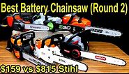 Best Battery Powered Chainsaw Brand (ROUND 2)? Stihl, Husqvarna, Echo, Oregon, DeWalt