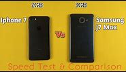 Iphone 7 Vs Samsung J7 Max | Speed Test & Comparison, Who's Best