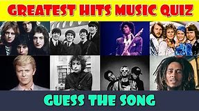 Guess the Greatest Hits Songs Music Quiz