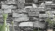 lenify Grey Brick Wallpaper Peel and Stick Brick Contact Paper 17.7inch x 118.1inch Stone Peel and Stick Wallpaper Stone Self Adhesive Wallpaper Gray Wall Paper Modern Removable Wallpaper Vinyl