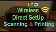 Canon Pixma TR4520 Wireless Direct SetUp, Wireless Scanning & Printing !!